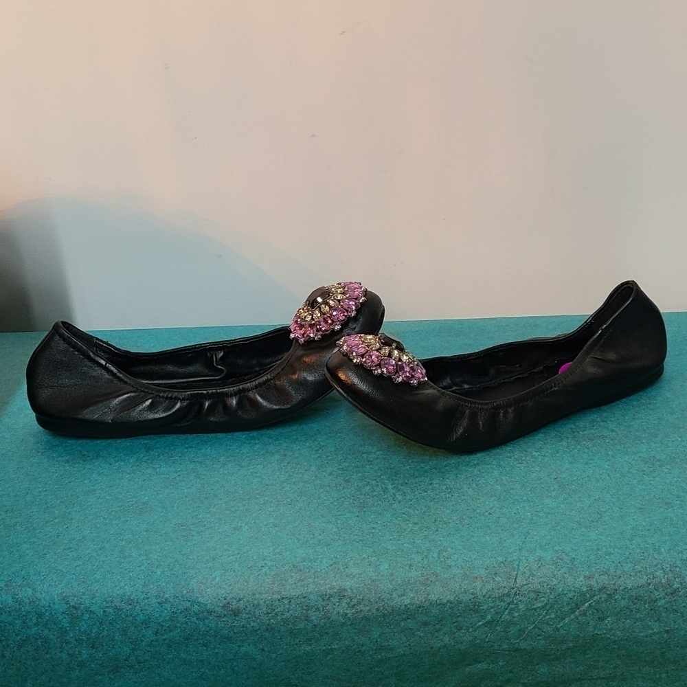 Kelsi Dagger Rhinestone Toe Ballet Flats - Picture 8 of 12
